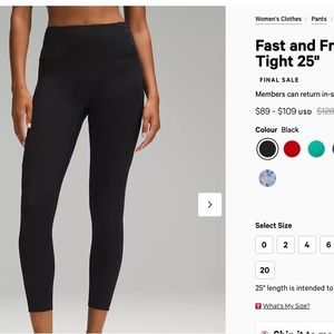 Fast and Free High-Rise Tight 25" with Pockets